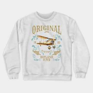 Vintage Biplane Flyer Crewneck Sweatshirt